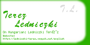terez ledniczki business card